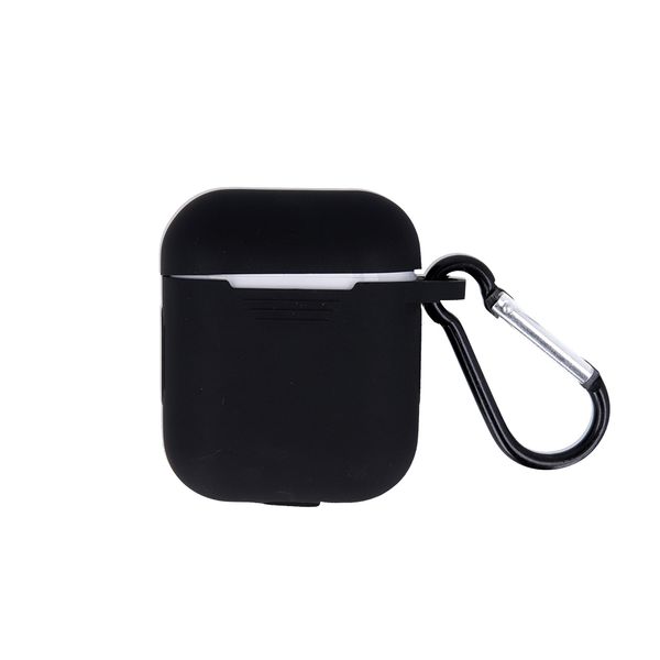Puzdro na Airpods / Airpods 2 čierne s háčikom