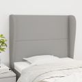 vidaXL Čelo postele so záhybmi bledosivé 83x23x118/128 cm látka