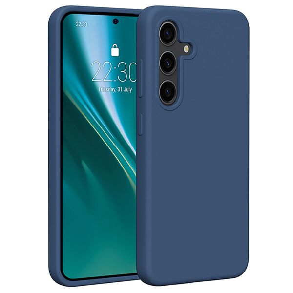 Puzdro Etteri Silicone pre Samsung Galaxy S24 tmavomodrá