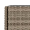 vidaXL Záhradné kvetináče s policou 2ks sivé 70x28x70 cm polyratan