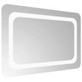 vidaXL Zrkadlo do kúpeľne s LED Priehľadná 60 x 40 cm tvrdené sklo