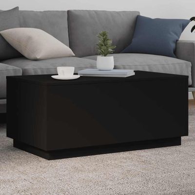 vidaXL Konferenčný stolík s LED svetlami čierny 90x50x40 cm