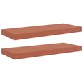 vidaXL Stenná polica Nástenná montáž 2 ks Červená 60 x 23,5 x 3,8 cm
