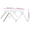 vidaXL Strieška Bimini so 4 oblúkmi, biela 243x196x137 cm