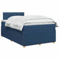 vidaXL Posteľ boxspring s matracom Modrá 120 x 200 cm Látka