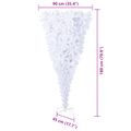 vidaXL Umelý vianočný stromček s 300 LED-i Biela 180 cm PVC a oceľ
