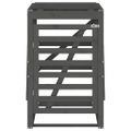 vidaXL Úložný box pre odpadkový kôš sivý 84x90x128,5cm masív. borovica