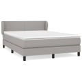vidaXL Boxspring posteľ s matracom bledosivá 140x200 cm látka
