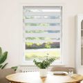 vidaXL Zebrová roleta 90,9x150 cm Šírka látky 86,7 cm biela