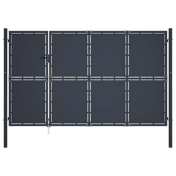 vidaXL Záhradná brána z ocele 350x175 cm antracitová