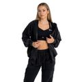 Dámska mikina Zip Washed Black - STRIX, veľkosť L, veľkosť oblečenia L