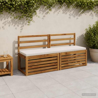 vidaXL Vankúš na lavičku SOEST 100% polyester Biela 150 x 40 x 5 cm