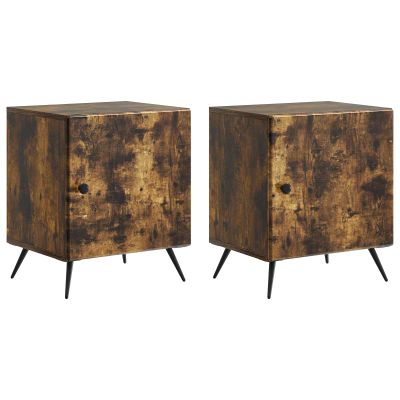 vidaXL Nočný stolík 2 pcs Dymový dub 43 x 34,5 x 50 cm