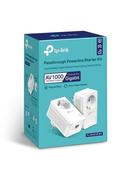 TP-Link TL-PA7017P KIT AV1000 Gb prechádzajúce Powerline sada (2ks)