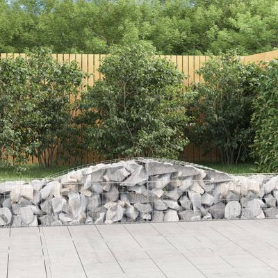vidaXL Oblúkový gabionový kôš 9 ks 400x50x40/60 cm pozinkované železo