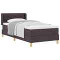 vidaXL Posteľ s pružinovým rámom Tmavohnedá 200 x 80 cm látka