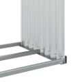 vidaXL Držiak na polená strieborný 120x45x140 cm pozinkovaná oceľ