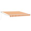 vidaXL Sklopná markíza Žltá a oranžová 350 x 250 x 165 cm