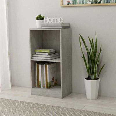 VidaXL Knižnica Concrete Grey 40x24x75 cm Engineered Wood