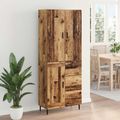 vidaXL Highboard 2 ks Staré drevo 69,5 x 34 x 180 cm Kompozitné drevo