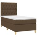 vidaXL Posteľný rám boxsping s matracom hnedý 80x200 cm látka