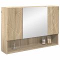 vidaXL Zrkadlová skrinka Sonoma dub 80 x 17 x 55 cm Kompozitné drevo