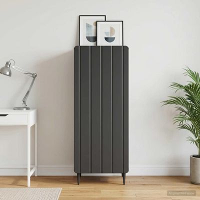 vidaXL Servírovacia skriňa Čierna 34,5 x 33 x 92 cm Kompozitné drevo