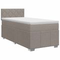 vidaXL Posteľ boxspring s matracom Sivohnedá 90 x 200 cm Látka