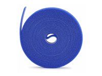 Rolka káblovej pásky - hook and loop, 0.5" wide, cut-to-size, reusable. fastener tape. adjustable - 4.6 m - modrá (balenie 4)