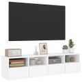 vidaXL TV nástenné skrinky 2 ks biele 60x30x30 cm kompozitné drevo