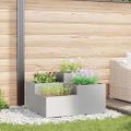 vidaXL Záhradný kvetináč Strieborná 100 x 100 x 48 cm