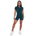 Dámske tričko Cropped Ignite Dark Green - GymBeam, veľkosť M, veľkosť oblečenia M