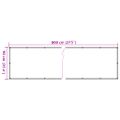 vidaXL Balkónová zástena, krémová 800x90 cm, PVC