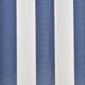 140010 vidaXL Awning Top Sunshade Canvas Navy Blue and White 4x3 m