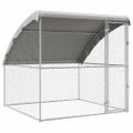 vidaXL Psí kennel Strieborná 2 x 2 x 2 m Pozinkovaná oceľ