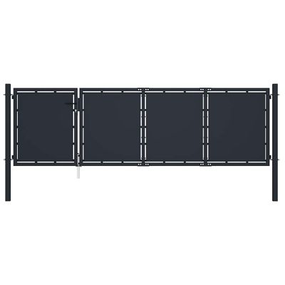 vidaXL Záhradná brána z ocele 350x100 cm antracitová