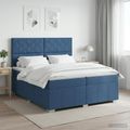 vidaXL Posteľ boxspring s matracom Modrá 200 x 200 cm Látka