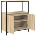 vidaXL Kúpeľňová skrinka s policami dub sonoma 76,5x35x95 cm