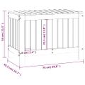 vidaXL Záhradný úložný box sivý 76x42,5x54 cm masívna borovica