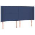 vidaXL Posteľ boxsping s matracom a LED modrá 160x200 cm látka
