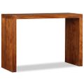vidaXL Konzolový stolík, drevený masív s medovým náterom 110x40x76 cm