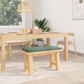 vidaXL Vankúš na lavičku Zamat Morská zelená Hĺbka 35 cm