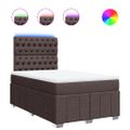 vidaXL Boxspring posteľ s matracom tmavohnedá 120x200 cm látka
