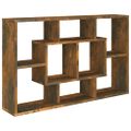 vidaXL Nástenná polica dymový dub 85x16x52,5 cm spracované drevo