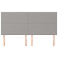 vidaXL Čelo postele svetlosivé 160x5x118/128 cm látkové