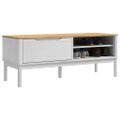 vidaXL Lavica do chodby FLORO Biela 115 x 40 x 45 cm