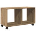 vidaXL Skrinka na kolieskach dub artisan 72x33x42,5cm kompozitné drevo