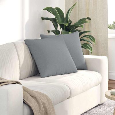 vidaXL Vankúše na pohovku 2 pcs Svetlosivá 50 x 50 cm látka