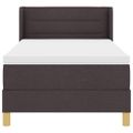vidaXL Posteľ s pružinovým rámom Tmavohnedá 200 x 80 cm látka