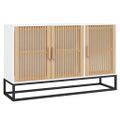 vidaXL Komoda biela 105x30x65 cm kompozitné drevo